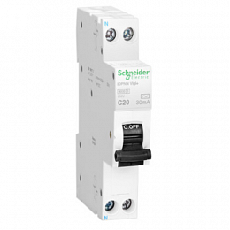 iDPN N Vigi+ Дифф. автомат 1P+N, 20A, 30mA, 6kA, тип A, электронный (хар-ка C) Schneider Electric. Вид 1