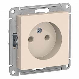 Розетка без заземления, 16А, механизм (бежевый) Atlas Design Systeme Electric. Вид 1