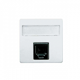 2217 BМ TF розетка 2 мод 4 конт RJ 11 слоновая кость Stylo  ABB. Вид 1