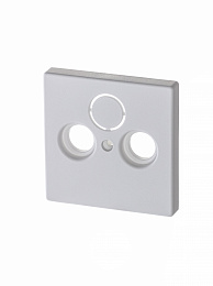 1743-884 Накладка (центральная плата) для TV-R-SAT розетки, серия solo/future, цвет белый бархат ABB. Вид 1