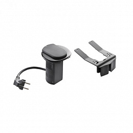 Настольный кабельный оранайзер 2К+З+USB charg. (сталь) Legrand. Вид 1