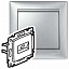 Розетка компьютерная 2 выхода RJ45, UTP Cat 6, (алюминий), монтаж на захватах Valena Legrand. Вид 1.