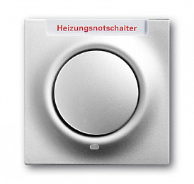 1789 H-783-101 Клавиша для механизма 1-клавишного выключателя/переключателя/кнопки, с красной линзой, с маркировкой "HNS", серия impuls, цвет серебри. Вид 1