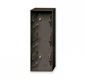 1703-95-507 Коробка для открытого монтажа, 3-постовая (шато/чёрный) Basic 55 ABB. Вид 1