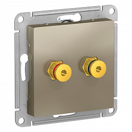 Аудиорозетка двойная (шампань) Atlas Design Systeme Electric. Вид 1