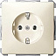 Розетка SCHUKO, 16А, винтовые зажимы QF SD (бежевый) Merten Schneider Electric. Вид 1.