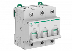 Автоматический выключатель (27мм) 3-полюсный, 125A, 10kA (хар-ка B) Systeme9 Systeme Electric. Вид 1