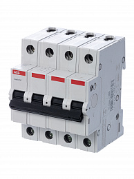 BMS414C20 Автоматический выключатель 4-полюсный, 20А, 4,5kA (хар-ка C) ABB. Вид 1