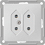 Розетка двойная под плоские вилки, 6а, механизм (белый) Wessen 59 Schneider Electric. Вид 1.