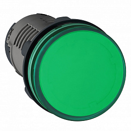 Сигнальная лампа зеленая LED Ø 22мм 380В Schneider Electric. Вид 1