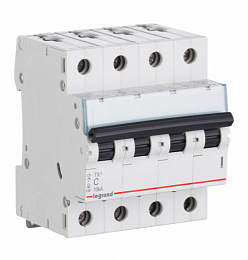 TX3 Автоматический выключатель 4-полюсный, 16А, 6kА (хар-ка C) Legrand. Вид 1