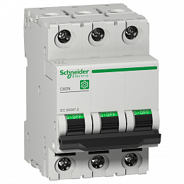 Автоматический выключатель C60N 3-полюсный 25A C Schneider Electric. Вид 1