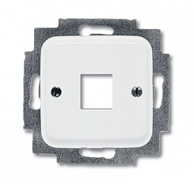 2561-214 Плата центральная (накладка) для 1-го разъёма Modular Jack (артикулы 0210, 0211 и 0219), серия Reflex SI, цвет альпийский белый ABB. Вид 1