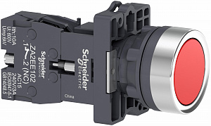 Кнопка красная с фиксацией 1НЗ Schneider Electric. Вид 1