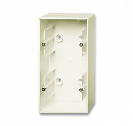 1702-92-507 Коробка для открытого монтажа, 2-постовая (слоновая кость) Basic 55 ABB. Вид 1