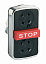 Головка кнопки тройная без вставок zb4ba791 Schneider Electric. Вид 1.