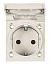 3288 GR UJP Розетка SCHUKO панельная 2P+E, IP54 с крышкой, 10/16А, 250В, цвет серый АВВ. Вид 1.