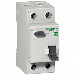 Дифф. автомат 1P+N 25A 30mA, тип АC, 4.5kA, (хар-ка C) EASY 9 Schneider Electric. Вид 1