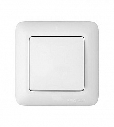 Выключатель 1-клавишный, С/У, (250В, 10А-6АХ)(белый) Прима Systeme Electric. Вид 1