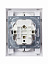 5522H-C03457 16W Розетка двойная с заземл. со шторками (серый/белый) Levit ABB. Вид 3.