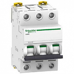 iC60H 3P 50А Автоматический выключатель 3-полюсный, 50А, 10кА (хар-ка C) Schneider Electric. Вид 1