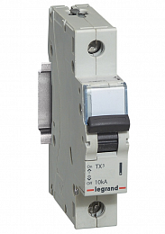 TX3 Автоматический выключатель 1-полюсный 20А 10kА (хар-ка B) Legrand. Вид 1