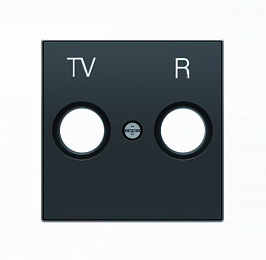 8550 NS Накладка для TV-R розетки,серия SKY, чёрный бархат ABB. Вид 1