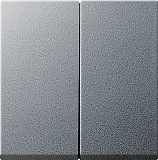 Клавиша двойная (алюминий) System 55 GIRA