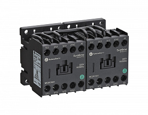 Реверсивный контактор 3-полюсный, 6А, 1НО, 24В AC, 50/60hz Systeme Electric. Вид 1