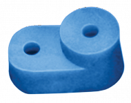 Угловой изолятор для "O" шины синий ИЭК