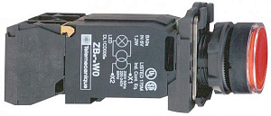 Кнопка 22мм 230в красная с подсветкой xb5aw3445 Schneider Electric. Вид 1