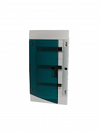 Бокс встраиваемый на 36 мод. зеленая дверь (с клемм.) 3 ряда 320х600х108 Mistral41 ABB. Вид 1