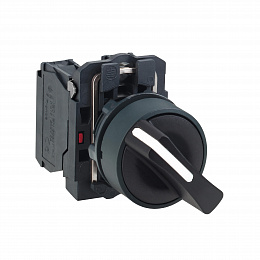 Черный переключатель д22 Schneider Electric. Вид 1