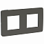 Рамка 2-постовая (дымчато-серый/антрацит) Unica Studio Schneider Electric. Вид 1.