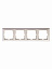 2514-92-507 Рамка 4-постовая с декоративной накладкой (слоновая кость) Basic55 ABB. Вид 4.