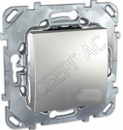 Выключатель 1 кл. (сх.1) (алюминий) Unica Top Schneider Electric. Вид 1