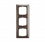 2513-91-507 Рамка 3-постовая с декоративной накладкой (энтре/серый) Basic55 ABB. Вид 1.