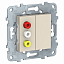 Розетка 3 RCA (бежевый) Unica New Schneider Electric. Вид 1.