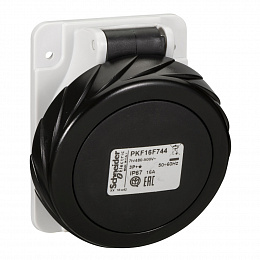 Розетка панельная, угловая винт 16a 3pe 480-500 IP67 Schneider Electric. Вид 1