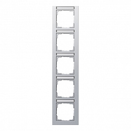 Рамка 5-постовая, вертикальная (алюминий) E2 Gira. Вид 1