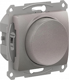 Светорегулятор повор-нажим,LED, RC, 315Вт, мех. (платина) Glossa Systeme Electric. Вид 1