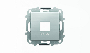 8585 AI Накладка для механизмов зарядного устройства USB,арт.8185,серия SKY, нержавеющая сталь ABB. Вид 1