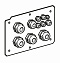 Крышка сальника atv61 71 ip54 разм a2 a3 Schneider Electric. Вид 1.
