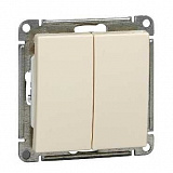 Переключатель 2-клавишный, 10АХ, механизм (слоновая кость) Wessen 59 Systeme Electric