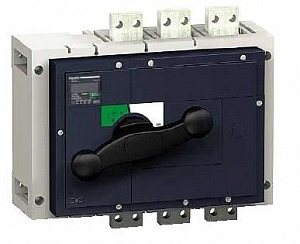 Выключатель-разъединитель Compact INS1600, 3P, 1600А (с черной ручкой) Schneider Electric. Вид 1