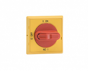 OHYS2AJE011 Ручка управления (красно-желтая) замок только в 0 пол. выносная для реверсивных рубильников ОТ16..125F_С ABB. Вид 1