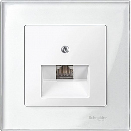 Центральная плата для механизмов RJ45х1 (белый) Merten Schneider Electric. Вид 1