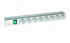 Розет блок 3 поз 10"vde 220в 16а с выкл Schneider Electric. Вид 1
