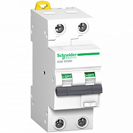 iC60 RCBO Дифф. автомат 2-полюсный, 20A, 30mA, 10kА, тип A (хар-ка В) Schneider Electric. Вид 1