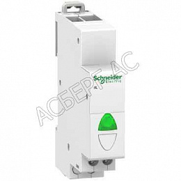 iIL Индикаторная лампа зелёная на DIN-рейку со светодиодом 110-230В AC Schneider Electric. Вид 1